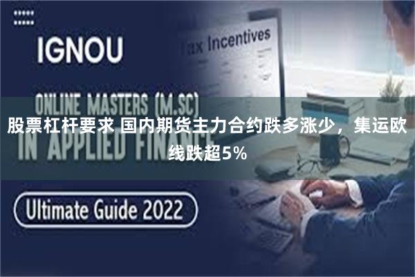 股票杠杆要求 国内期货主力合约跌多涨少，集运欧线跌超5%