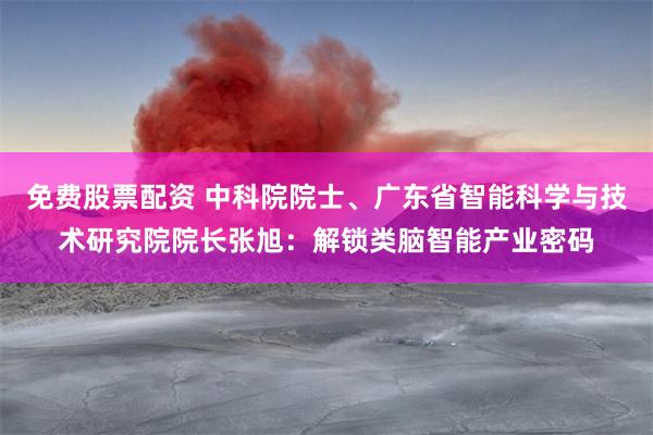 免费股票配资 中科院院士、广东省智能科学与技术研究院院长张旭：解锁类脑智能产业密码